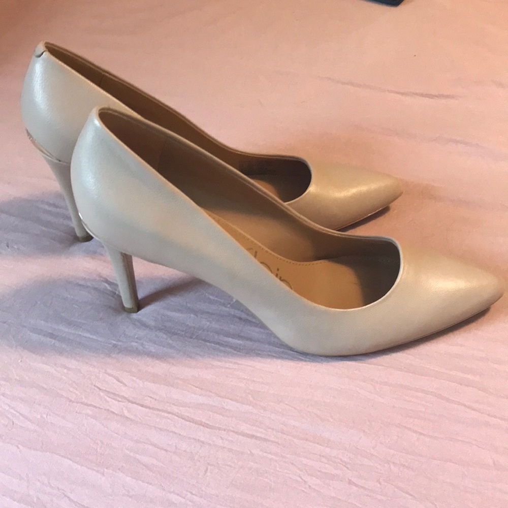 Calvin Klein nude heels